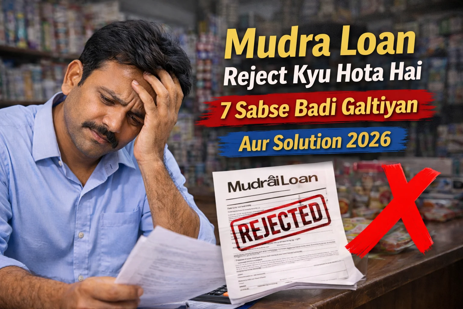 mudra loan reject kyu hota hai documents problem